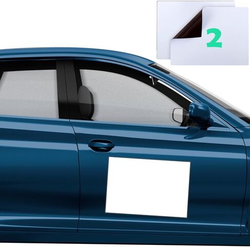 2 Pack A4 Size 8.3" x11.7" Blank Car Magnet, Magnetic Signs for Vehicles with 50 Mils, White Magnetic Sheets for Car to DIY Advertise Business and Cover Company Logo, Personalized Vehicle Magnets in Saudi Arabia