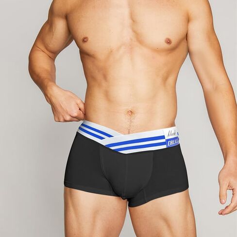 Meshal Men's Modal Boxer Briefs Ultra Soft Wide Elastic Waistband Breathable Anti-Static Man Underwear Comfort Athletic Fit in Kuwait