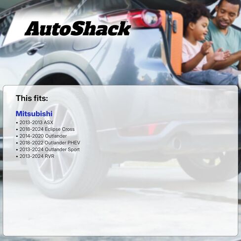 AutoShack Pair of 2 Rear Drilled and Slotted Brake Rotors Silver Driver and Passenger Side Replacement for Mitsubishi RVR Outlander PHEV Eclipse Cross 2013-2023 Outlander Sport AWD FWD PR1081058DSZPR in Saudi Arabia