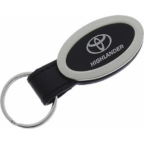 AU-TOMOTIVE GOLD Oval Key Chain Key Chain for Toyota Highlander (Black) in Saudi Arabia