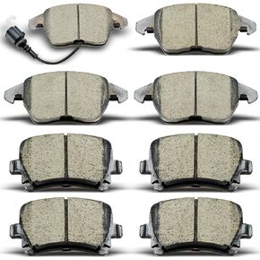 D1107A D1108 Front Rear Ceramic Brake Pads Set Fit For 2006-2013 Audi A3/Quattro For 2008-2009 Audi Tt/Quattro,For Volkswagen Cc/Eos/Golf/Gti/Jetta/Passat/Passat Cc/Rabbit in Saudi Arabia