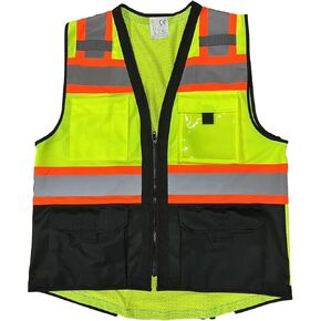 Men’s High Viz Class 3 Light Weight Padded Multi-Pocket Mesh Vest in Saudi Arabia