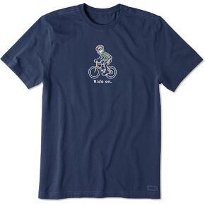 Life is Good Men's Crusher Tee Shirt, Short Sleeve Cotton Graphic T-Shirts, Bike Jake in Saudi Arabia