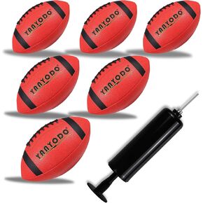 6 Pack Football Size 6 Junior Sized Ball with Textured Grip for Kids Youth Practice, Match and Scrimmage Play Indoors & Outdoors All Weather Use with Pump（Grey） in Kuwait