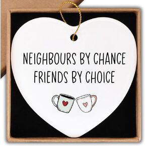 Appreciation Farewell Thank You Neighbor Gift Ceramic Christmas Ornament Keepsake SignHousewarming Gifts in Kuwait