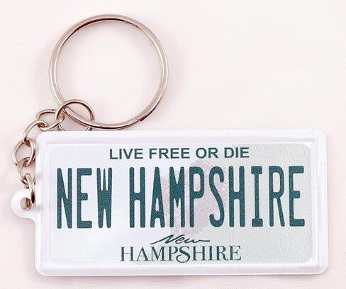 World by Shotglass New Hampshire License Riced Plate Aluminium Ultra-Slim Recalular Keychain 2.5 "× 1.25" × 0.06 " in Kuwait