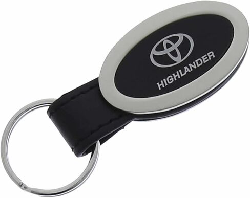 AU-TOMOTIVE GOLD Oval Key Chain Key Chain for Toyota Highlander (Black) in Saudi Arabia