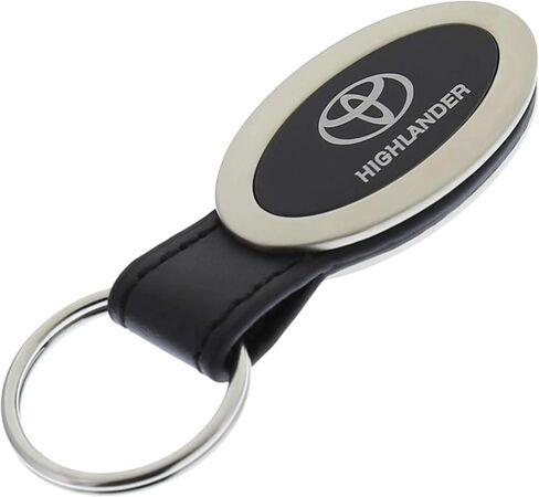AU-TOMOTIVE GOLD Oval Key Chain Key Chain for Toyota Highlander (Black) in Saudi Arabia