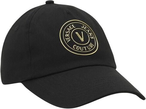 VERSACE JEANS COUTURE Embroidered Crest Logo Black Baseball Cap in Saudi Arabia