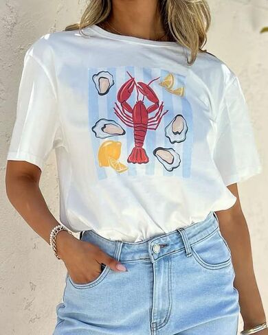 Y2K Women Lobster Grands Excerize Tee Serim in Kuwait