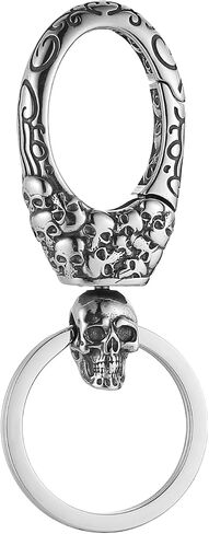 Hzman Punk Keychain للرجال الرجعية الفولاذ المقاوم للصدأ سيارة الدراجات النارية الإكسسوارات القوطي in Kuwait
