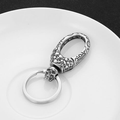 Hzman Punk Keychain للرجال الرجعية الفولاذ المقاوم للصدأ سيارة الدراجات النارية الإكسسوارات القوطي in Kuwait