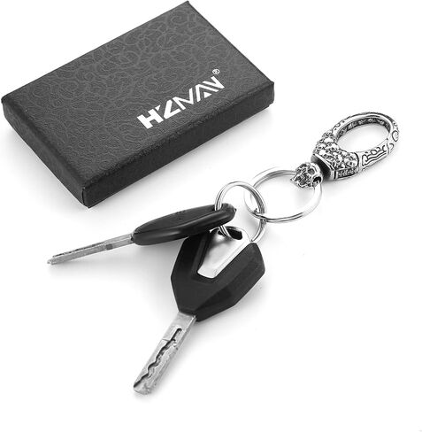 Hzman Punk Keychain للرجال الرجعية الفولاذ المقاوم للصدأ سيارة الدراجات النارية الإكسسوارات القوطي in Kuwait