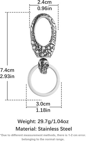 Hzman Punk Keychain للرجال الرجعية الفولاذ المقاوم للصدأ سيارة الدراجات النارية الإكسسوارات القوطي in Kuwait