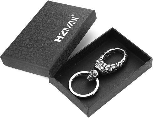 Hzman Punk Keychain للرجال الرجعية الفولاذ المقاوم للصدأ سيارة الدراجات النارية الإكسسوارات القوطي in Kuwait