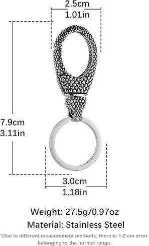 Hzman Punk Keychain للرجال الرجعية الفولاذ المقاوم للصدأ سيارة الدراجات النارية الإكسسوارات القوطي in Saudi Arabia