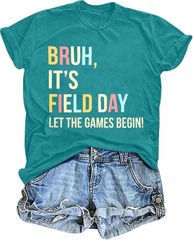 Field Day Shirts for Women Bruh It's Field Day Let The Games Begin Shirt Teacher Life T-Shirt Fun Day Tees in Saudi Arabia