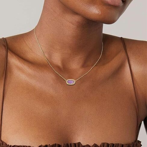 Freinit Gold Necklace for Women, 14K Dainty Pendant Choker, Adjustable Chain, Minimalist Gift for Birthday Valentine's Day Graduation Niece GF in Saudi Arabia