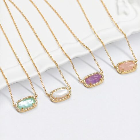 Freinit Gold Necklace for Women, 14K Dainty Pendant Choker, Adjustable Chain, Minimalist Gift for Birthday Valentine's Day Graduation Niece GF in Saudi Arabia