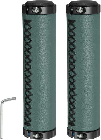 HARFINGTON Bike Handlebar Grips Model Comfortable Grips PU Leather Enhanced Grip BMX Grips with Hex Wrench and Double Aluminum Lock Ring for Mountain Bike and Scooters in Saudi Arabia