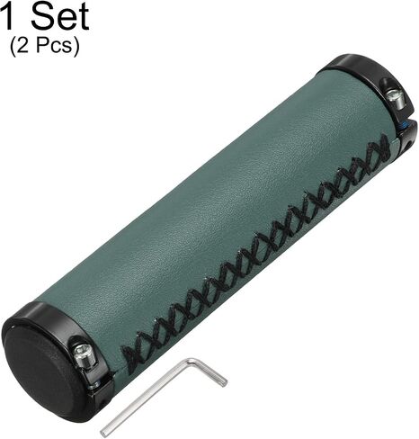 HARFINGTON Bike Handlebar Grips Model Comfortable Grips PU Leather Enhanced Grip BMX Grips with Hex Wrench and Double Aluminum Lock Ring for Mountain Bike and Scooters in Saudi Arabia