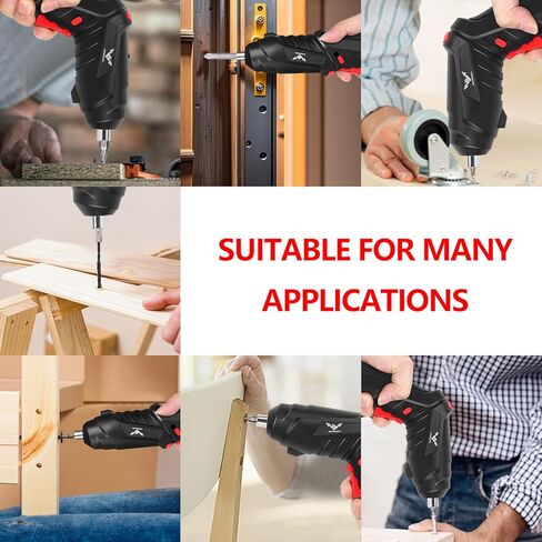 26 في 1 مفك البراغي الكهربائي اللاسلكي القابل لإعادة الشحن مجموعة حفر طاقة صغيرة 3.6V LI-ION 3.5N · M MAX TORQUE ELECTRICE ROTATABLE مع مفك البراغي LED LED لأدوات DIY المكتب المنزلي (أسود) in Kuwait