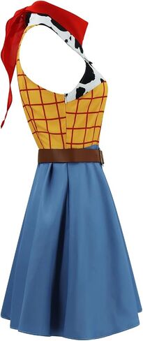 Womens Jessie Costume Dress Cowgirl Tank Dress with Belt Halloween Cosplay Outfit for Female in Kuwait