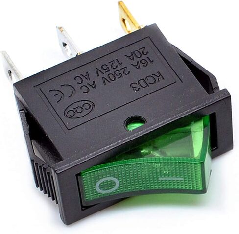 Oiyagai 10Pcs KCD3-3P Red Illuminated Light 3Pin SPST On/Off Rocker Switch AC 16A/250V 20A/125V in Saudi Arabia
