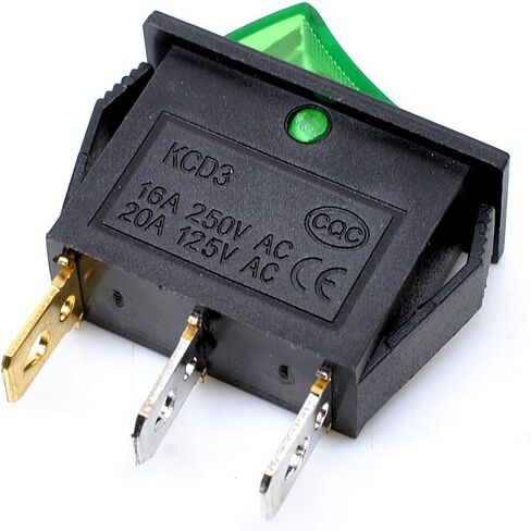Oiyagai 10Pcs KCD3-3P Red Illuminated Light 3Pin SPST On/Off Rocker Switch AC 16A/250V 20A/125V in Saudi Arabia