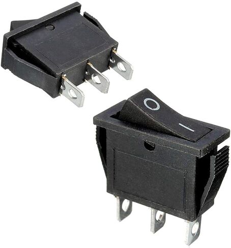 Oiyagai 10Pcs KCD3-3P Red Illuminated Light 3Pin SPST On/Off Rocker Switch AC 16A/250V 20A/125V in Saudi Arabia