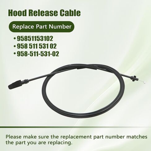 Gxarts Hood Cable Front 95851153102 متوافق مع Porsche Cayenne Base Diesel S 2011-2018 in Saudi Arabia