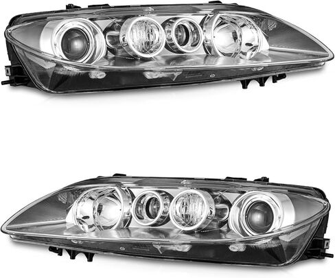 Headlights Assembly Compatible with 2006 2007 2008 Mazda 6 Headlights Assemblies for 06 07 08 Mazda 6 Headlight Replacement Clear Lens Black Housin in Saudi Arabia
