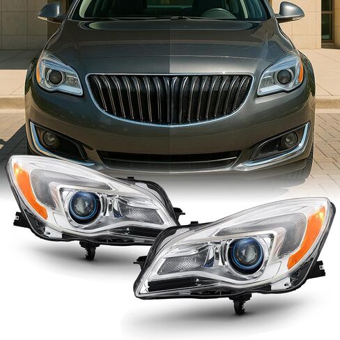 AKKON - FITS 2014 2015 2016 2017 Buick Regal Halogen Projector Headligh in Saudi Arabia