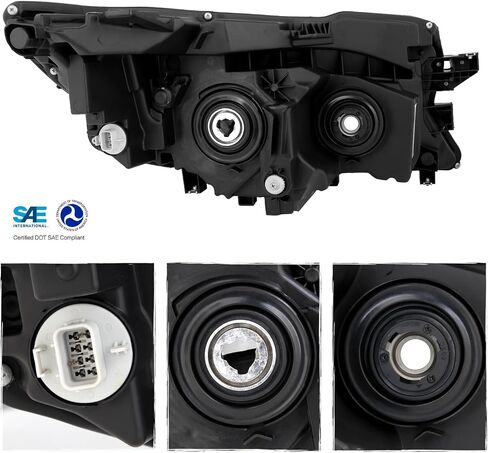 Akkon-FIT 2016-2021 Honda Pilot/Ridgeline 17-20 OE Style Type Halogen Halogen Side Side Black in Kuwait