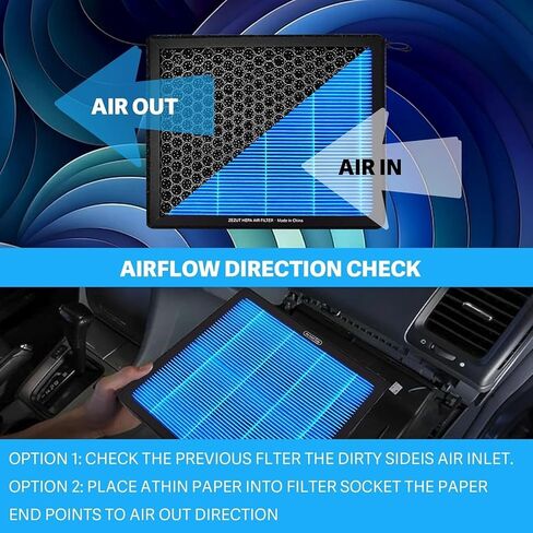 Cabin Air Filter CF12151 Fits Hyundai (2015-2019) Sonata للمحركات غير الهجرية ، بنية قرص العسل والكربون المنشط ، متين ومتين (حزمة واحدة) in Kuwait
