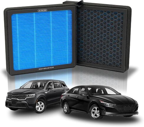 Cabin Air Filter CF12151 Fits Hyundai (2015-2019) Sonata للمحركات غير الهجرية ، بنية قرص العسل والكربون المنشط ، متين ومتين (حزمة واحدة) in Kuwait