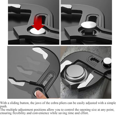 مجموعة GREBSTK 2 PCS مجموعة الأدمسة من مجموعة الأخدود ، ومفصل انزلاق 8 بوصة و 7 بوصات مضخة المياه ، ودفع زر القابل للتعديل السريع in Kuwait