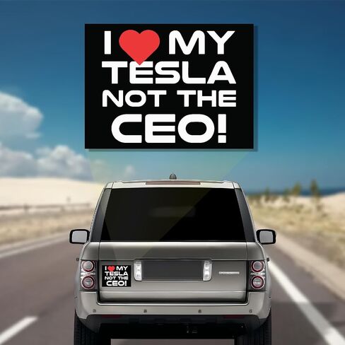 أنا أحب Tesla ، وليس شارات المغناطيس الرئيس التنفيذي ، وملصق مغناطيس المسك المضاد للسيارات - متينة ، مقاومة للماء وقابلة لإعادة الاستخدام ، بحجم 5 × 3.7 بوصة. in Saudi Arabia