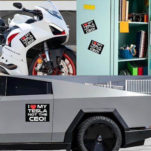 أنا أحب Tesla ، وليس شارات المغناطيس الرئيس التنفيذي ، وملصق مغناطيس المسك المضاد للسيارات - متينة ، مقاومة للماء وقابلة لإعادة الاستخدام ، بحجم 5 × 3.7 بوصة. in Saudi Arabia