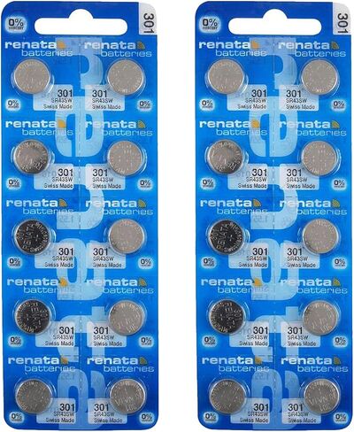 Renata 301 SR43SW Batteries - 1.55V Silver Oxide 301 Watch Battery (2 Count) in Saudi Arabia