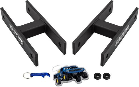 Supreme Supmentions-2 "2" مجموعة الرفع الأمامية لعام 1999-2004 Ford F250 / F350 Super Duty و 2000-2005 Ford Stroms High-Strength Steel Shackles 4WD in Saudi Arabia