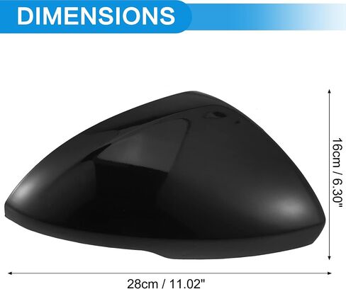 TOP-VIGOR Compatible with Chevrolet Cruze 2017 2018 2019, 1pcs Passenger Side Mirror Cover Replacement – Black Mirror Cap for Right Side, Exterior Rearview Mirror Trim in Saudi Arabia