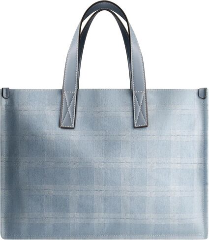 True Religion Tote Bag, Women's Striped Denim City Purse Handbag with Adjustable Shoulder Strap, Denim in Saudi Arabia
