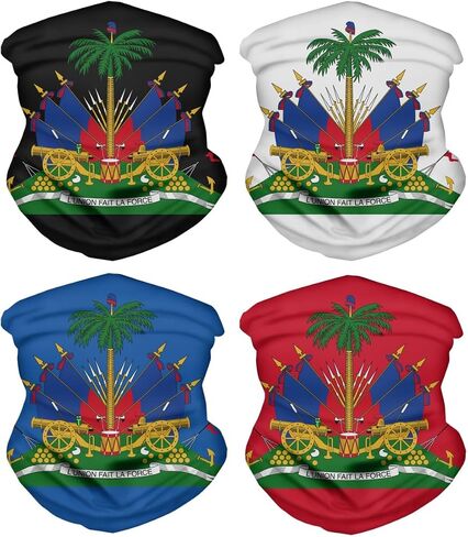 GLUDEAR 4 Pack Face Bandana Balaclava for Men Women, Sun UV Protection Reusable Half Mask Scarf Cycling Neck Gaiter in Kuwait