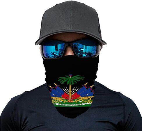 GLUDEAR 4 Pack Face Bandana Balaclava for Men Women, Sun UV Protection Reusable Half Mask Scarf Cycling Neck Gaiter in Kuwait