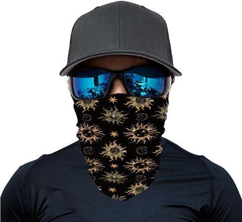 GLUDEAR 4 Pack Face Bandana Balaclava for Men Women, Sun UV Protection Reusable Half Mask Scarf Cycling Neck Gaiter in Kuwait