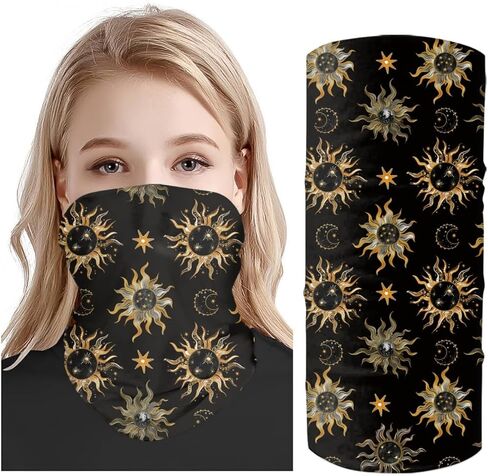 GLUDEAR 4 Pack Face Bandana Balaclava for Men Women, Sun UV Protection Reusable Half Mask Scarf Cycling Neck Gaiter in Kuwait