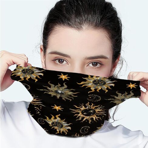 GLUDEAR 4 Pack Face Bandana Balaclava for Men Women, Sun UV Protection Reusable Half Mask Scarf Cycling Neck Gaiter in Kuwait