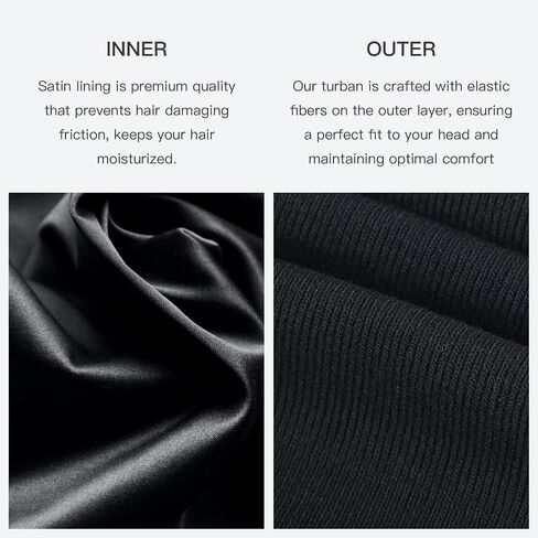 Satin Lined Turban for Men & Women, Silky Lined Sleeping Bonnet Sleep Cap, Halo Turban Durag for Waves Braids Locs in Saudi Arabia