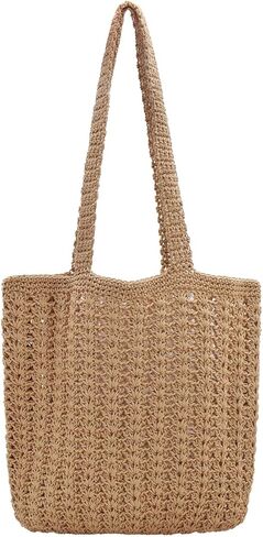 Teeyee Boho Crochet Summer Handbag Handmade Cotton Rope Conttle Counter Counter Count in Kuwait